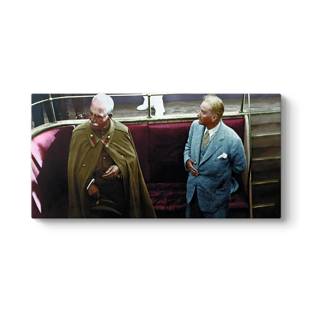Atatürk ve İran Şahı Tablosu - Model 5